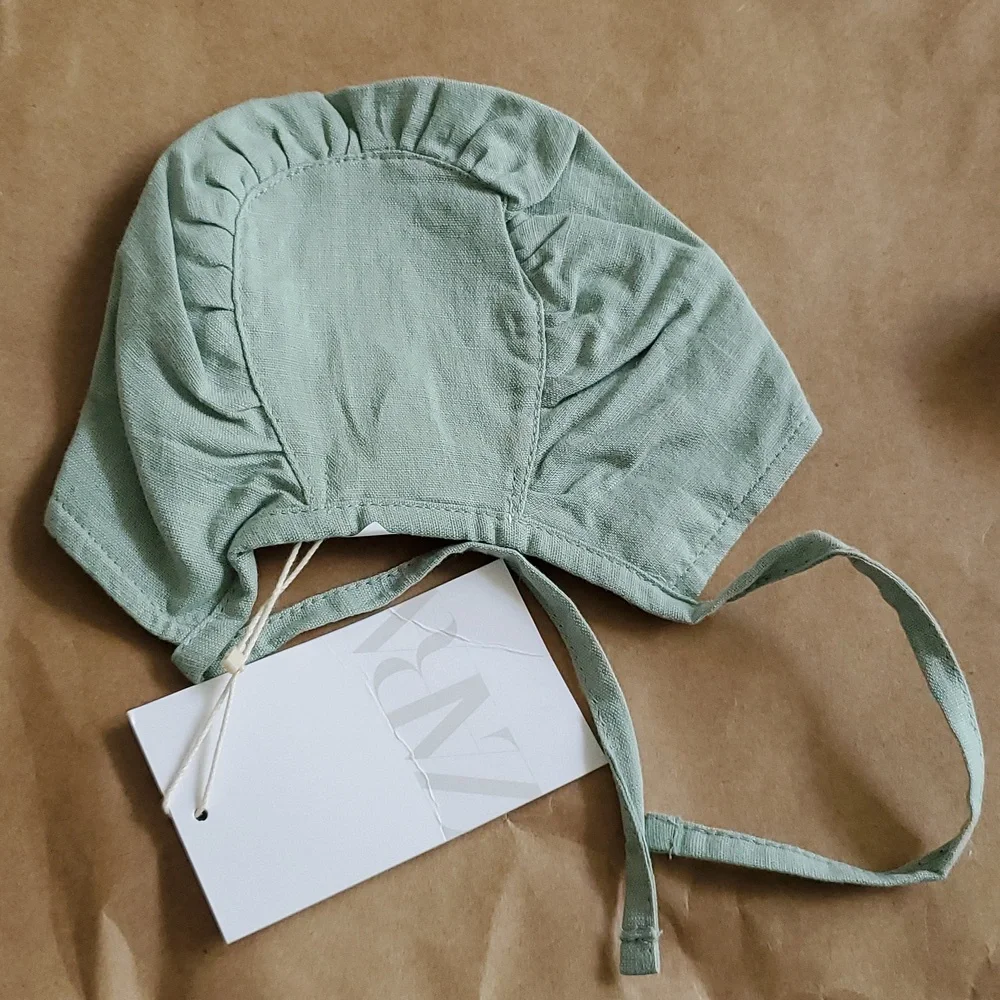 Zara Baby Linen Cotton Bonnet